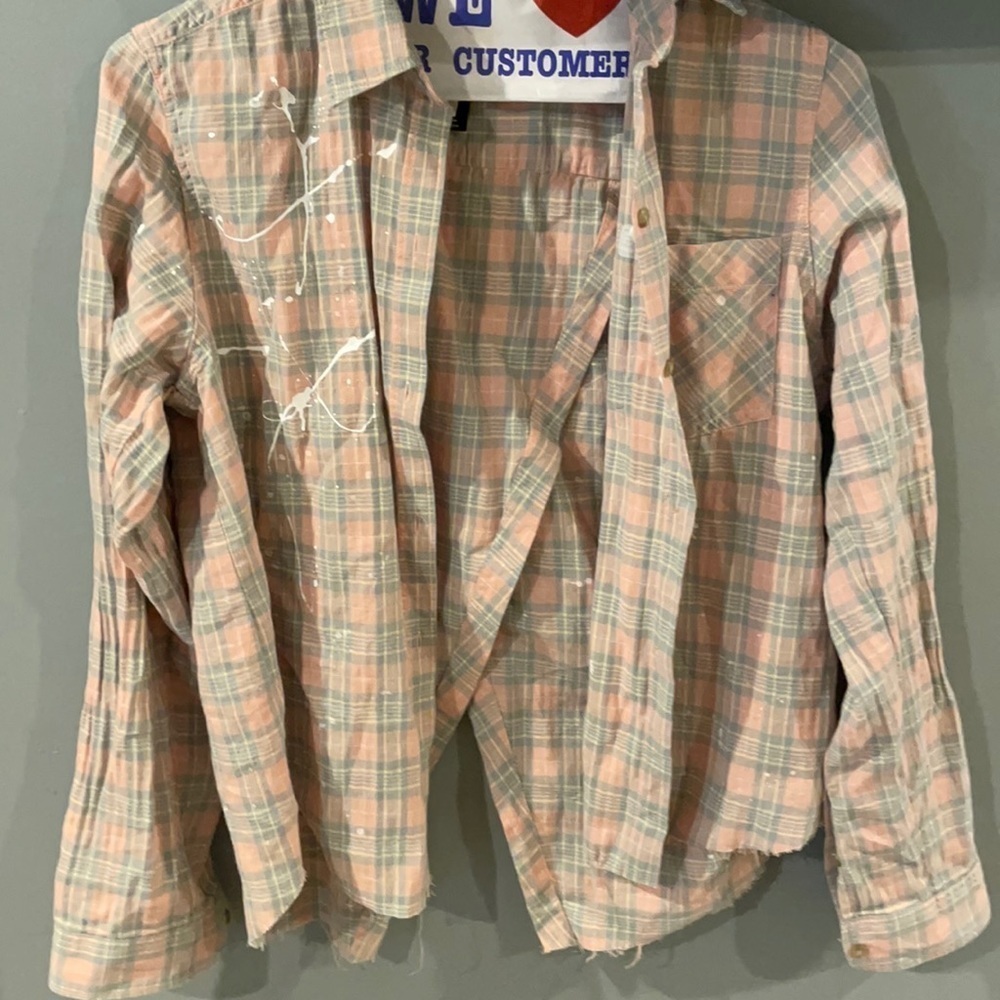 Current / Elliott 2/S splatter paint button down